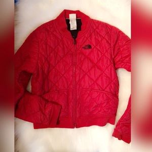 Red north faces jacket
